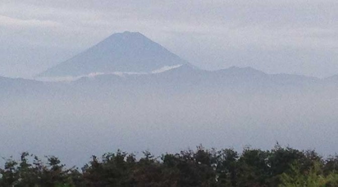 ほったらかし温泉からの富士山